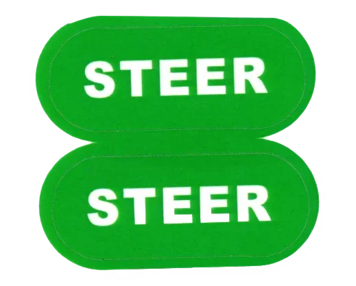 Label, Steer, Green for Stryker Prime stretchers