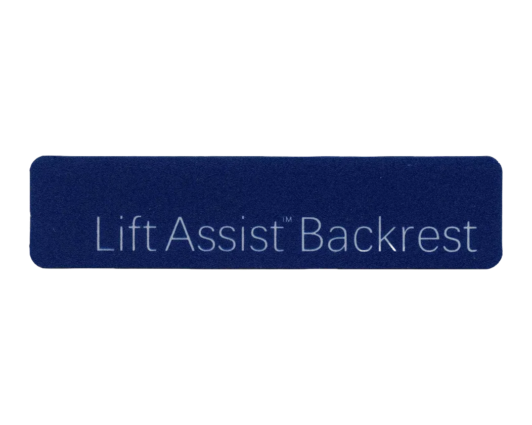 Label, Backsmart, Accent Blue for Stryker Prime stretchers